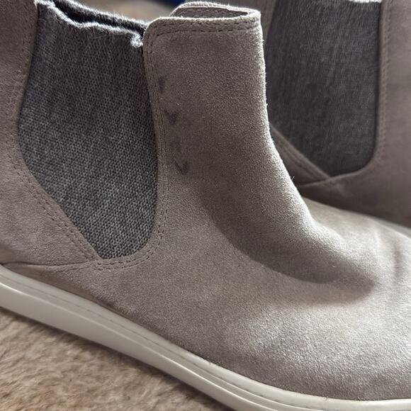 Vince Suede High Top Sneakers Gray Taupe Size 7.5 - Picture 7 of 8